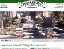 Tablet Screenshot of middlevillageconstruction.com